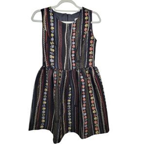 Monica J Muted Color Jewel Pattern Dress No Size Or Fabric Tag